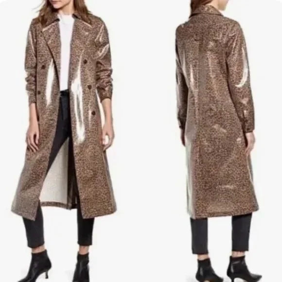 Something Navy Jackets Coats Nwt Something Navy Leopard